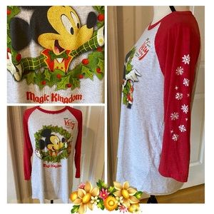 Very Merry Christmas Mickey Mouse Magic Kingdom Raglan Shirt, 2018.